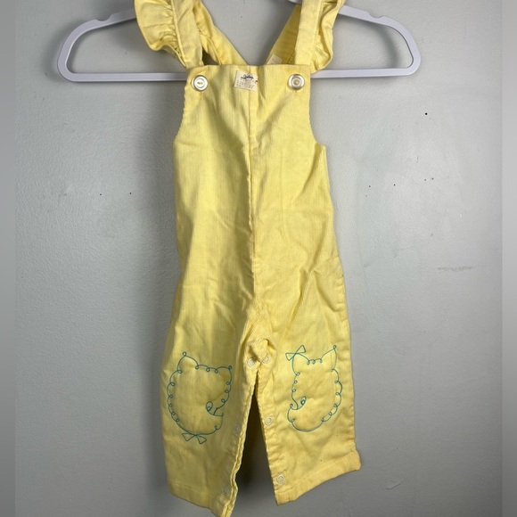 NWT Vintage Thomas yellow and blue overalls size 18months - Picture 1 of 7